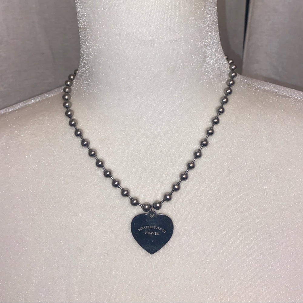 iGirl Heart Pendant Ball Chain Necklace